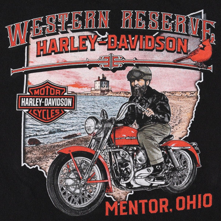 Harley-Davidson Motorcycle Bike T-shirt, Men's XL size cotton black type Vintage Second Hand