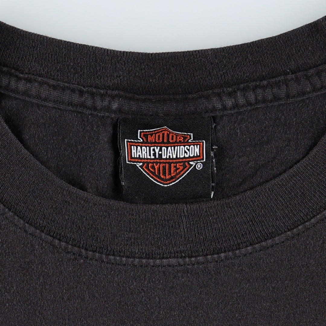 Harley-Davidson Motorcycle Bike T-shirt, Men's Size L cotton black type Vintage Second Hand