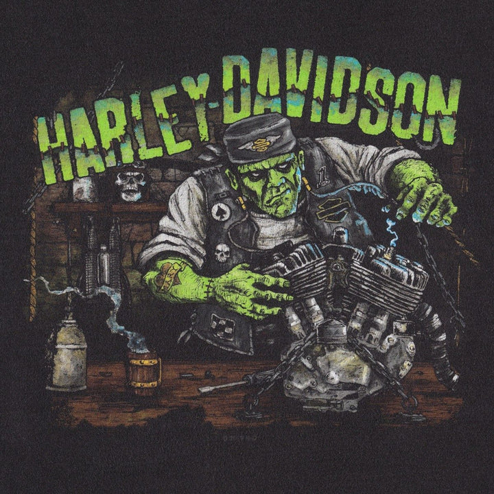 Harley-Davidson Motorcycle Bike T-shirt, Men's Size L cotton black type Vintage Second Hand
