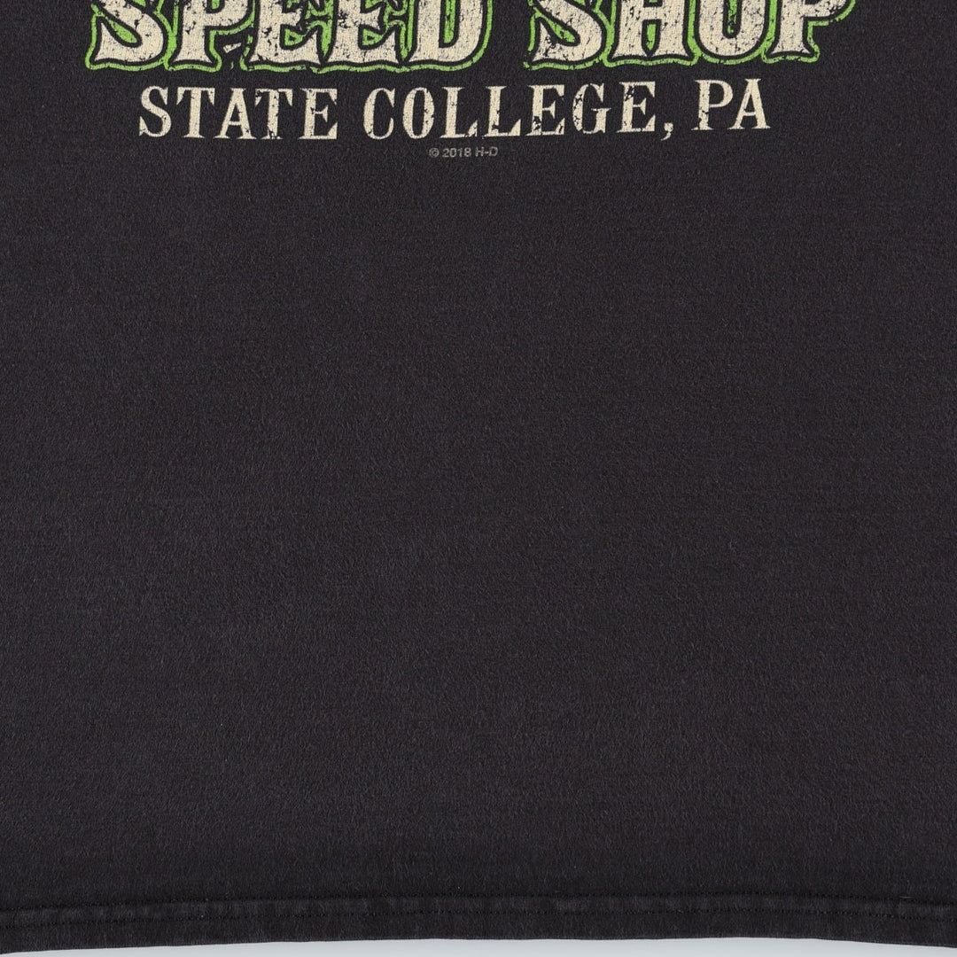 Harley-Davidson Motorcycle Bike T-shirt, Men's Size L cotton black type Vintage Second Hand