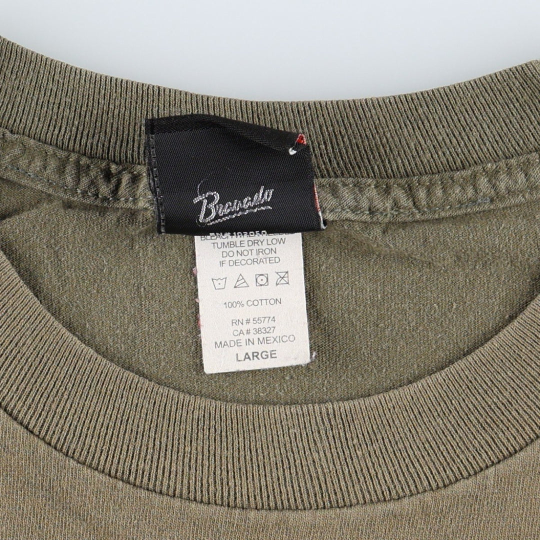 Harley-Davidson Dragon Pattern Motorcycle T-Shirt, Men's Size L (approx.) cotton Khaki type Vintage Second Hand
