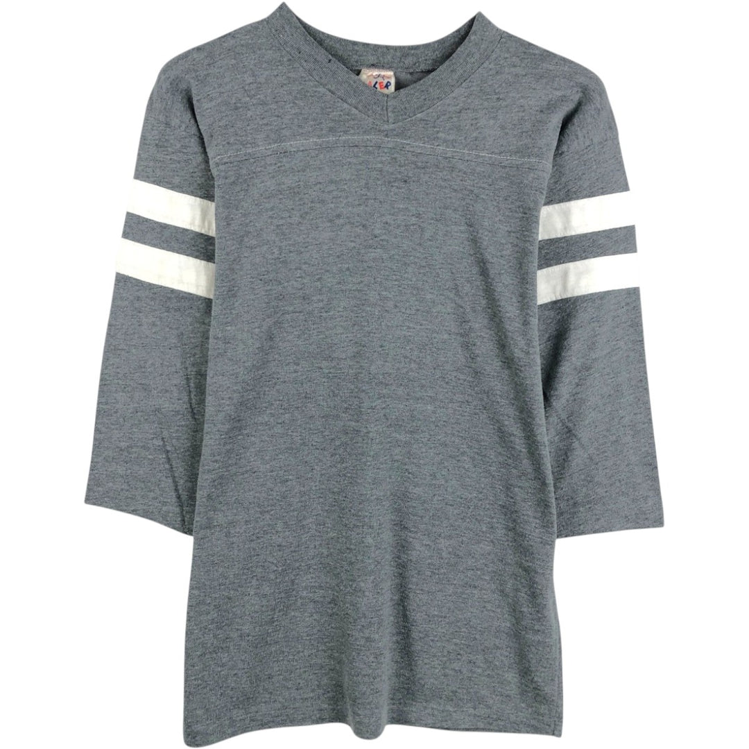 MALER V-neck Long-sleeve T-shirt (Men's size M) unclear gray type Vintage Second Hand