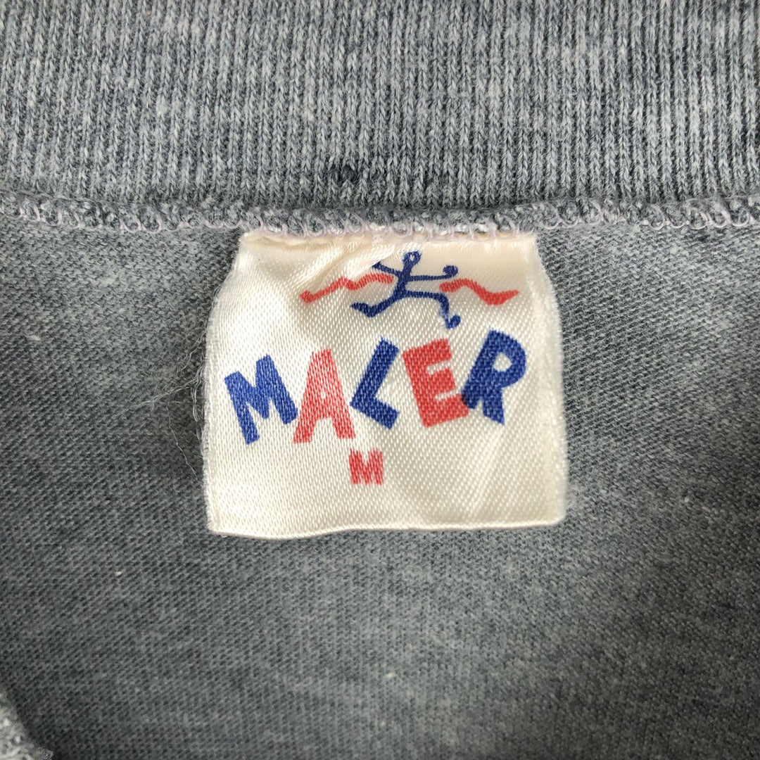 MALER V-neck Long-sleeve T-shirt (Men's size M) unclear gray type Vintage Second Hand