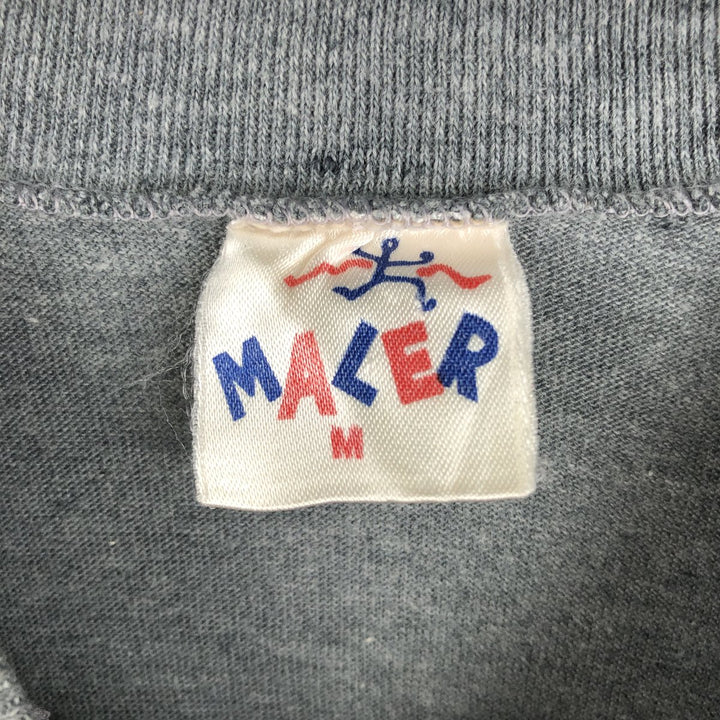 MALER V-neck Long-sleeve T-shirt (Men's size M) unclear gray type Vintage Second Hand