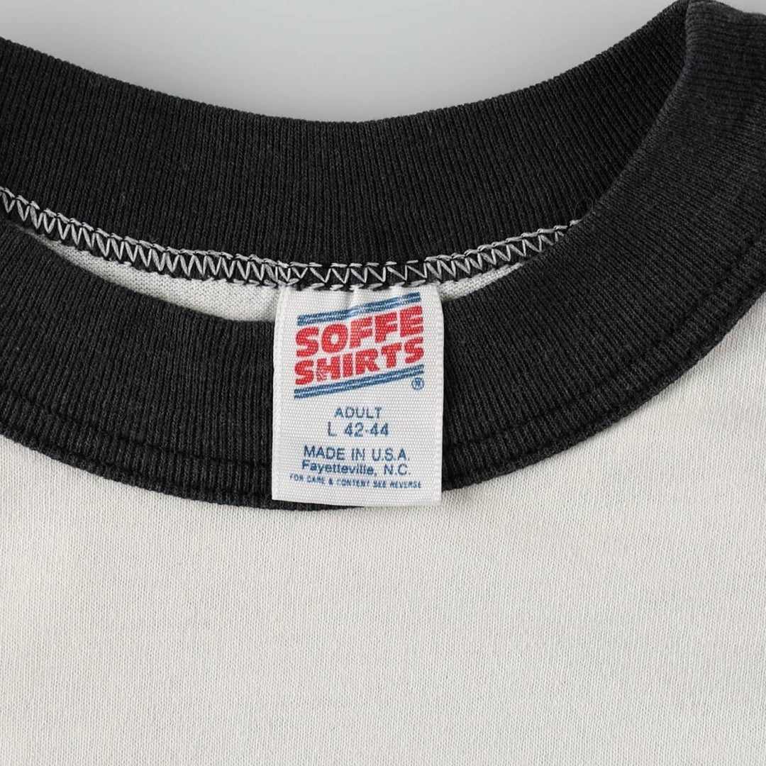 90'S Sofie Long-Sleeve T-Shirt, Made in USA, Men's Size L (Equivalent), Vintage cotton white type Vintage Second Hand