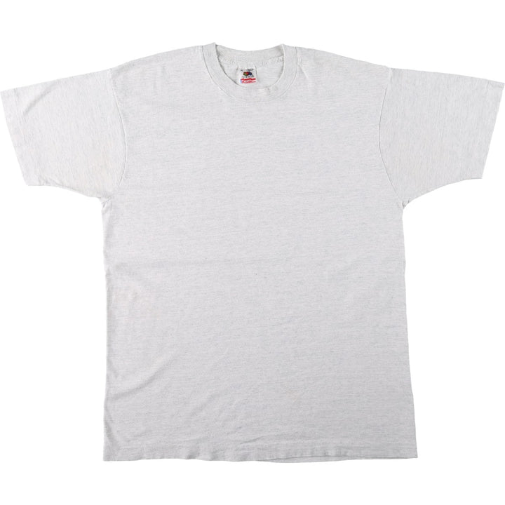 90'S Fruit of the Loom plain T-shirt, made in the USA, men's XL size, vintage cotton gray type Vintage Second Hand