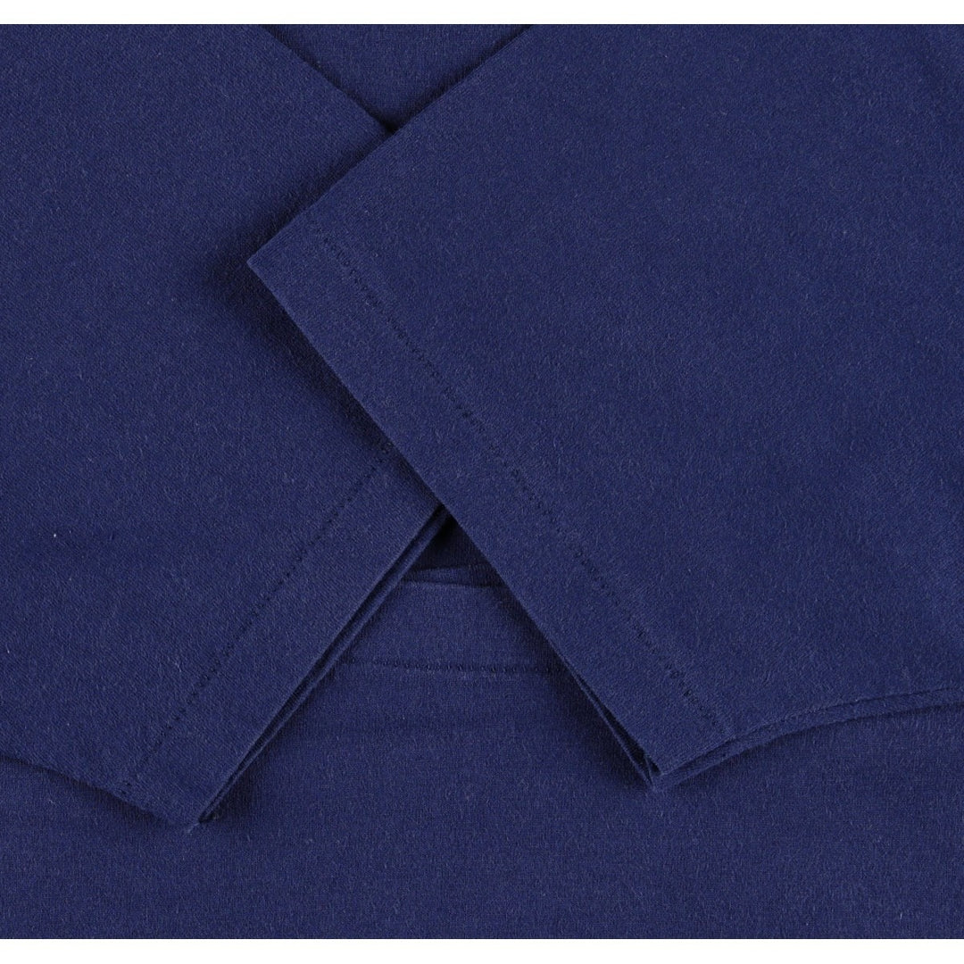 80'S Hanes Fifty-Fifty Blue Tag Plain T-Shirt Made in USA Men's XL Vintage cotton navy blue type Vintage Second Hand