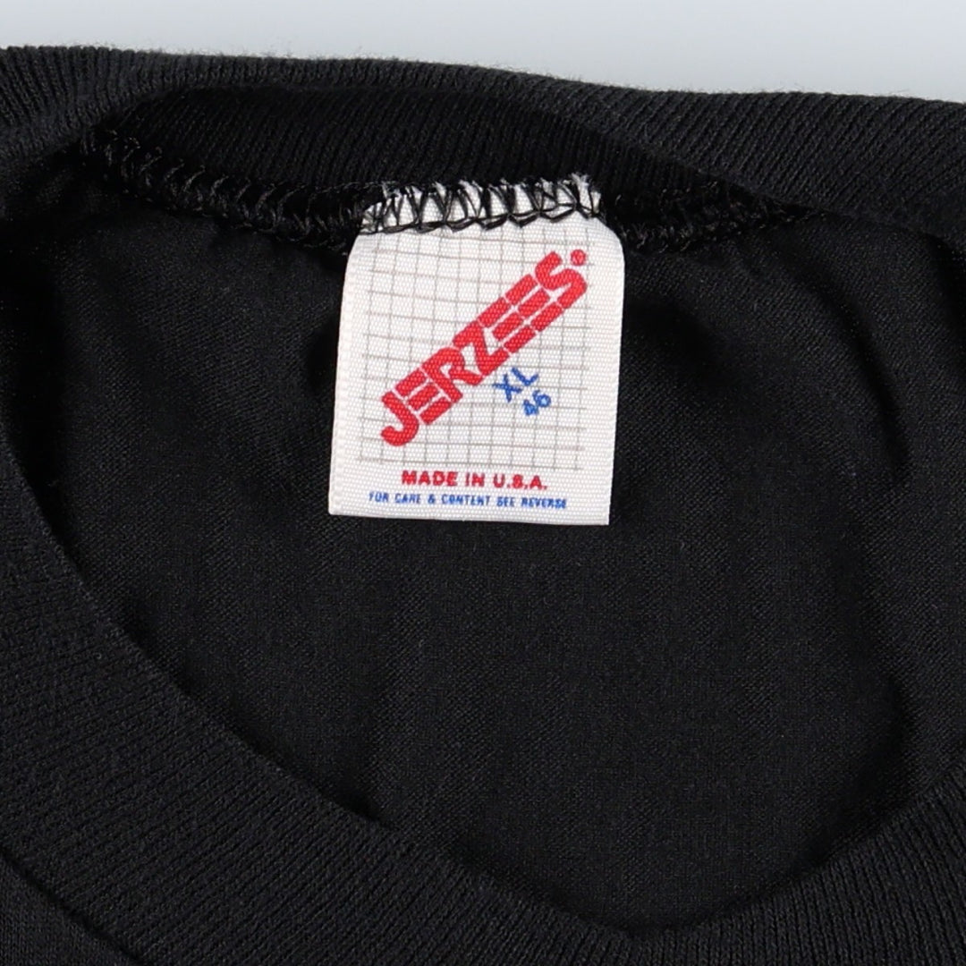90'S Jerzees Plain T-shirt Made in USA Men's XL Vintage cotton black type Vintage Second Hand