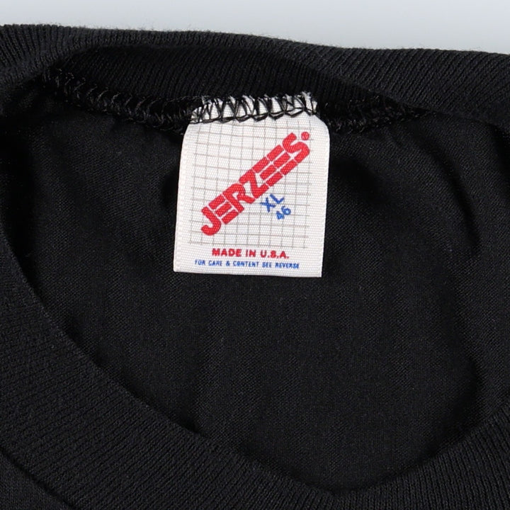 90'S Jerzees Plain T-shirt Made in USA Men's XL Vintage cotton black type Vintage Second Hand