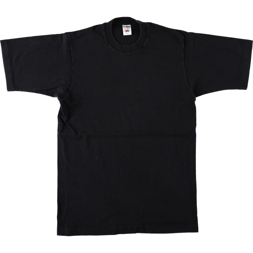 90'S Fruit of the Loom plain T-shirt, made in the USA, men's size M, vintage cotton black type Vintage Second Hand