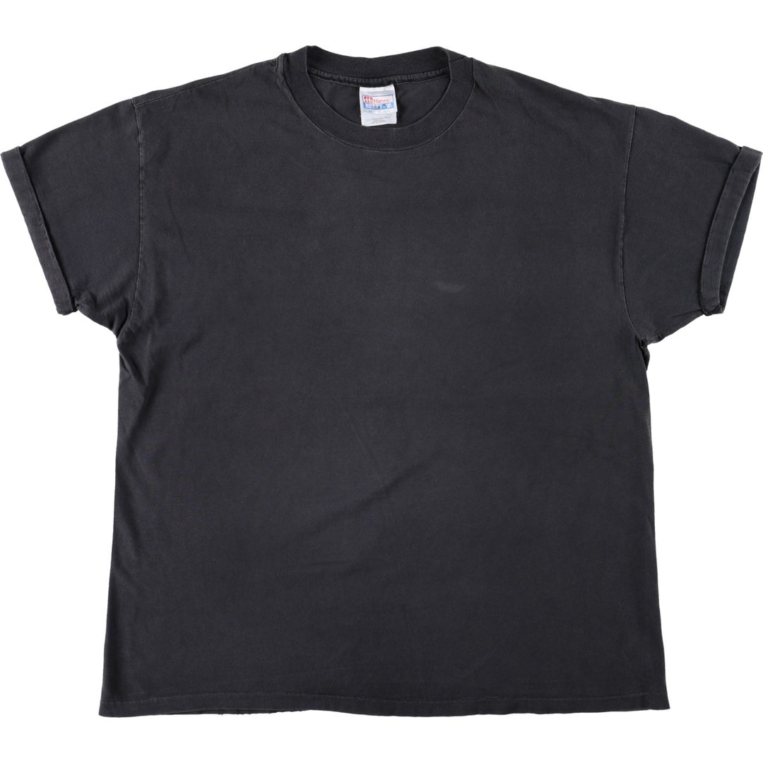 Vintage 90'S Hanes BEEFY-T plain T-shirt, Made in USA, Men's XL cotton black type Vintage Second Hand