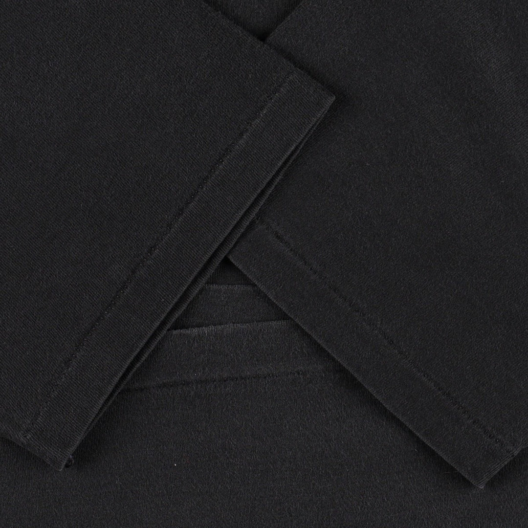 80'S Hanes BEEFY-T Blue Tag Plain Pocket T-Shirt Made in USA Men's Size L (Equivalent) Vintage cotton black type Vintage Second Hand