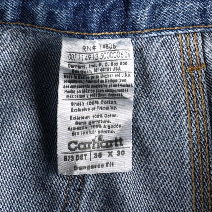 2000'S Carhartt Dungaree Fit Denim Painter Pants, Men's, Size W35 cotton blue type Vintage Second Hand