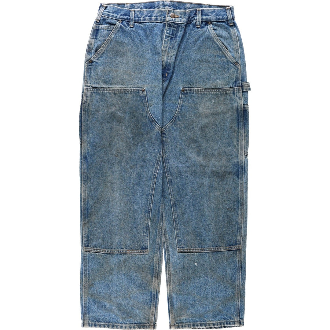 2000'S Carhartt Dungaree Fit Double Knee Denim Painter Pants, Men's Size W36 (approx.) cotton blue type Vintage Second Hand
