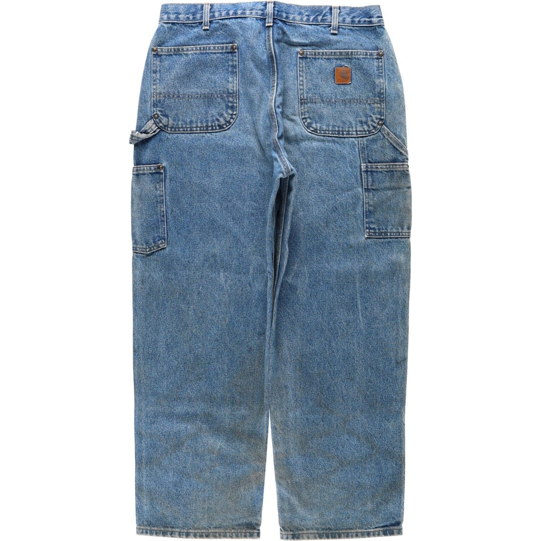 2000'S Carhartt Dungaree Fit Double Knee Denim Painter Pants, Men's Size W36 (approx.) cotton blue type Vintage Second Hand
