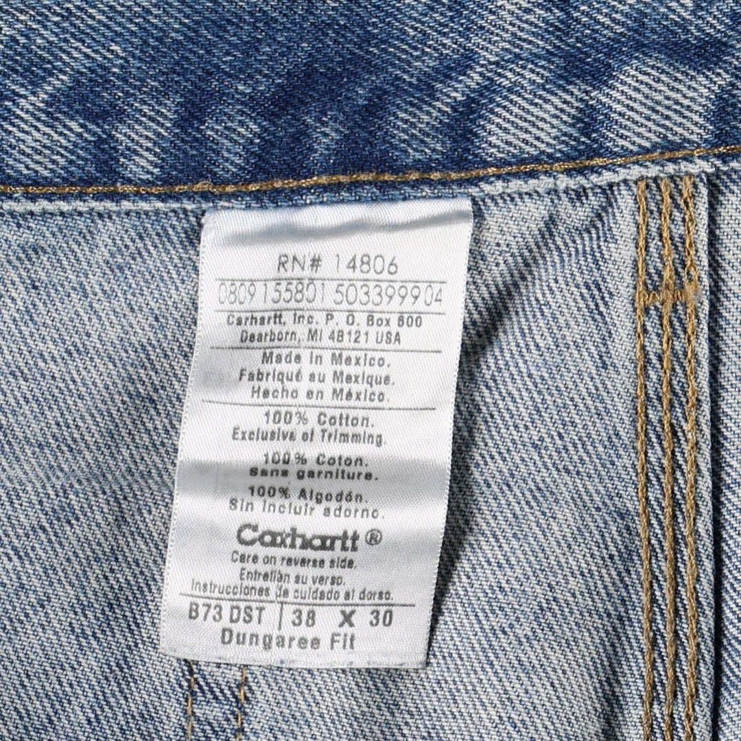 2000'S Carhartt Dungaree Fit Double Knee Denim Painter Pants, Men's Size W36 (approx.) cotton blue type Vintage Second Hand