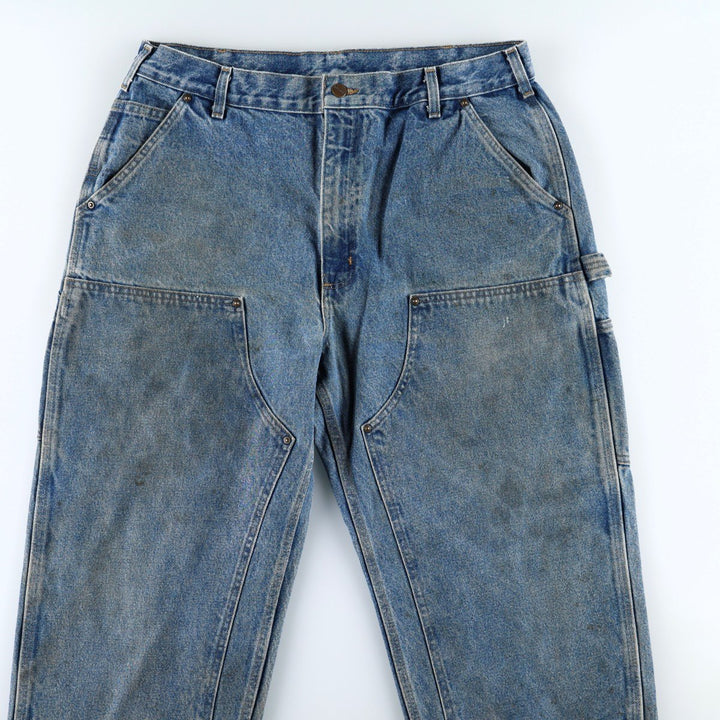 2000'S Carhartt Dungaree Fit Double Knee Denim Painter Pants, Men's Size W36 (approx.) cotton blue type Vintage Second Hand