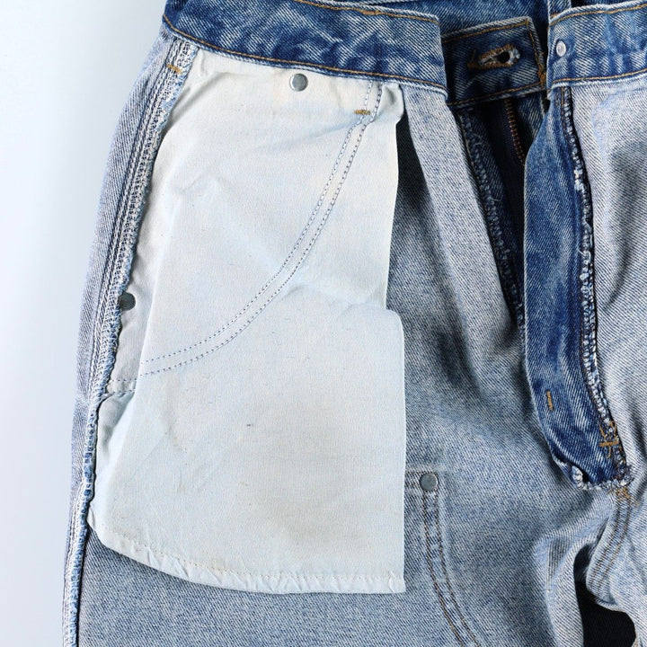2000'S Carhartt Dungaree Fit Double Knee Denim Painter Pants, Men's Size W36 (approx.) cotton blue type Vintage Second Hand