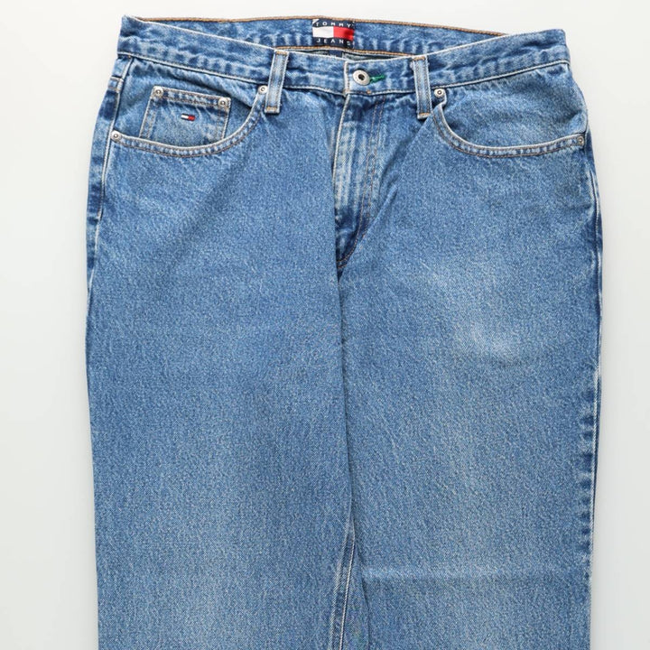 1990'S Tommy Hilfiger Tapered Denim Pants, Men's Size W33 (approx.), Vintage unclear blue type Vintage Second Hand