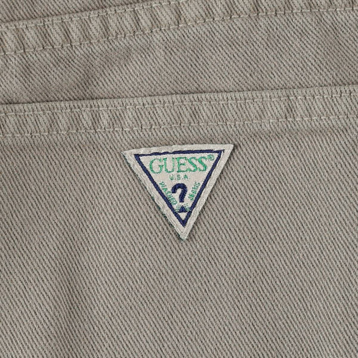 Guess Jeans Classic Fit Straight Leg Tapered Denim Pants, Made in USA, Men's Size W33 (approx.) cotton Khaki type Vintage Second Hand