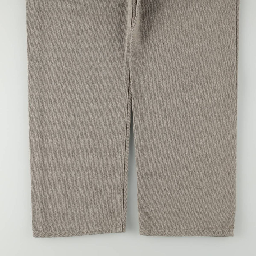 Guess Jeans Classic Fit Straight Leg Tapered Denim Pants, Made in USA, Men's Size W33 (approx.) cotton Khaki type Vintage Second Hand