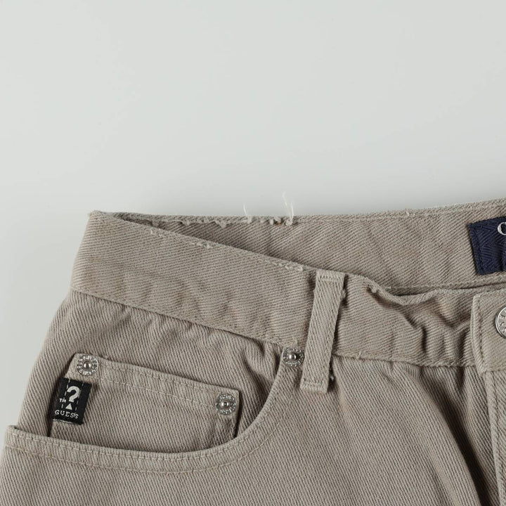 Guess Jeans Classic Fit Straight Leg Tapered Denim Pants, Made in USA, Men's Size W33 (approx.) cotton Khaki type Vintage Second Hand