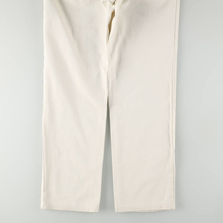 Guess Jeans White Denim Tapered Denim Pants, Made in USA, Men's Size W32 (approx.), Vintage cotton white type Vintage Second Hand