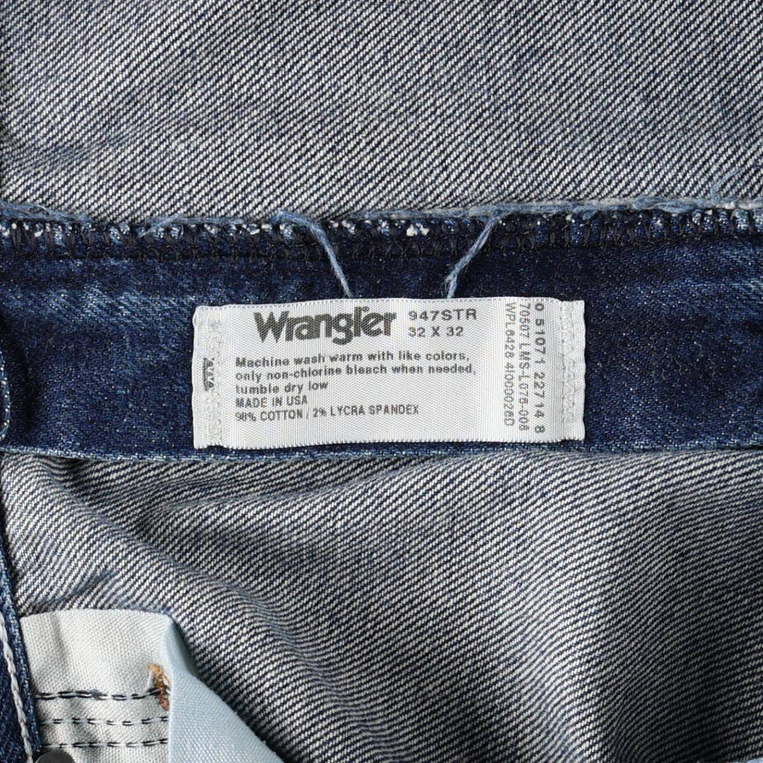 80s-90'S Wrangler Straight Denim Pants, Made in USA, Men's, W33, Vintage cotton blue type Vintage Second Hand