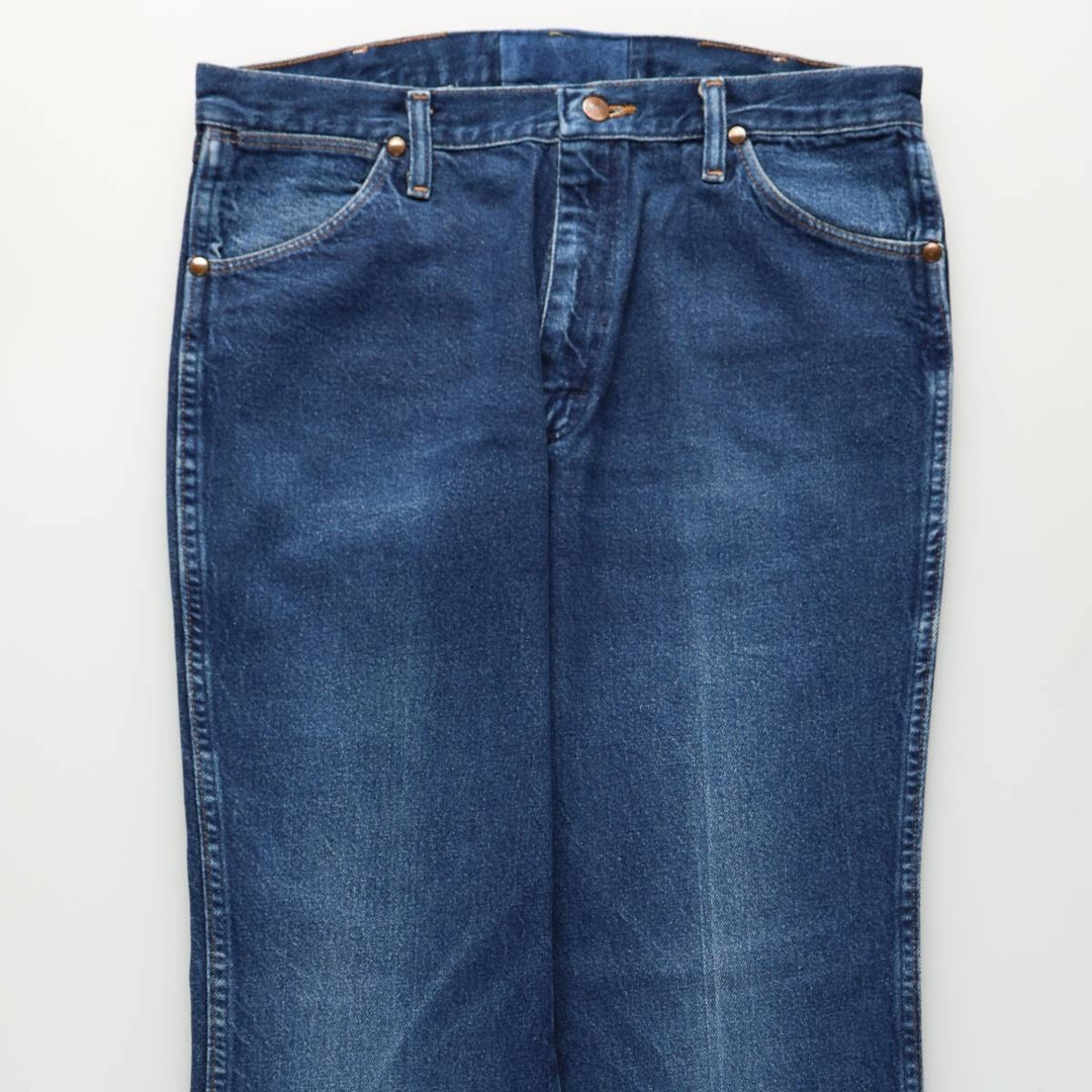 80s-90'S Wrangler Straight Denim Pants, Made in USA, Men's, W33, Vintage cotton blue type Vintage Second Hand