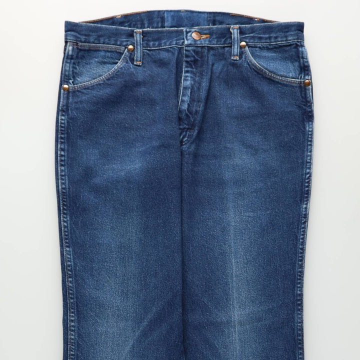 80s-90'S Wrangler Straight Denim Pants, Made in USA, Men's, W33, Vintage cotton blue type Vintage Second Hand