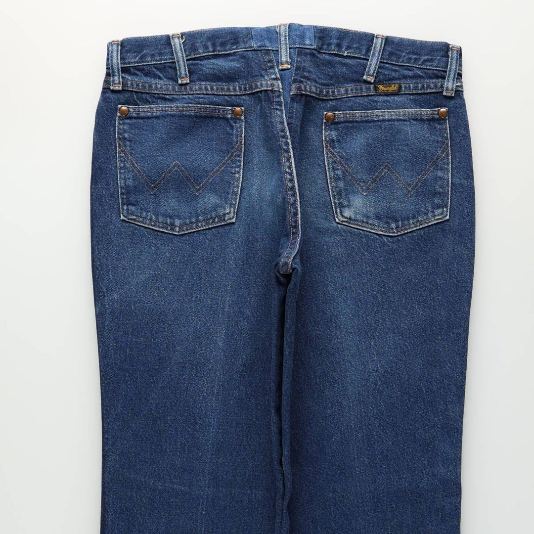 80s-90'S Wrangler Straight Denim Pants, Made in USA, Men's, W33, Vintage cotton blue type Vintage Second Hand