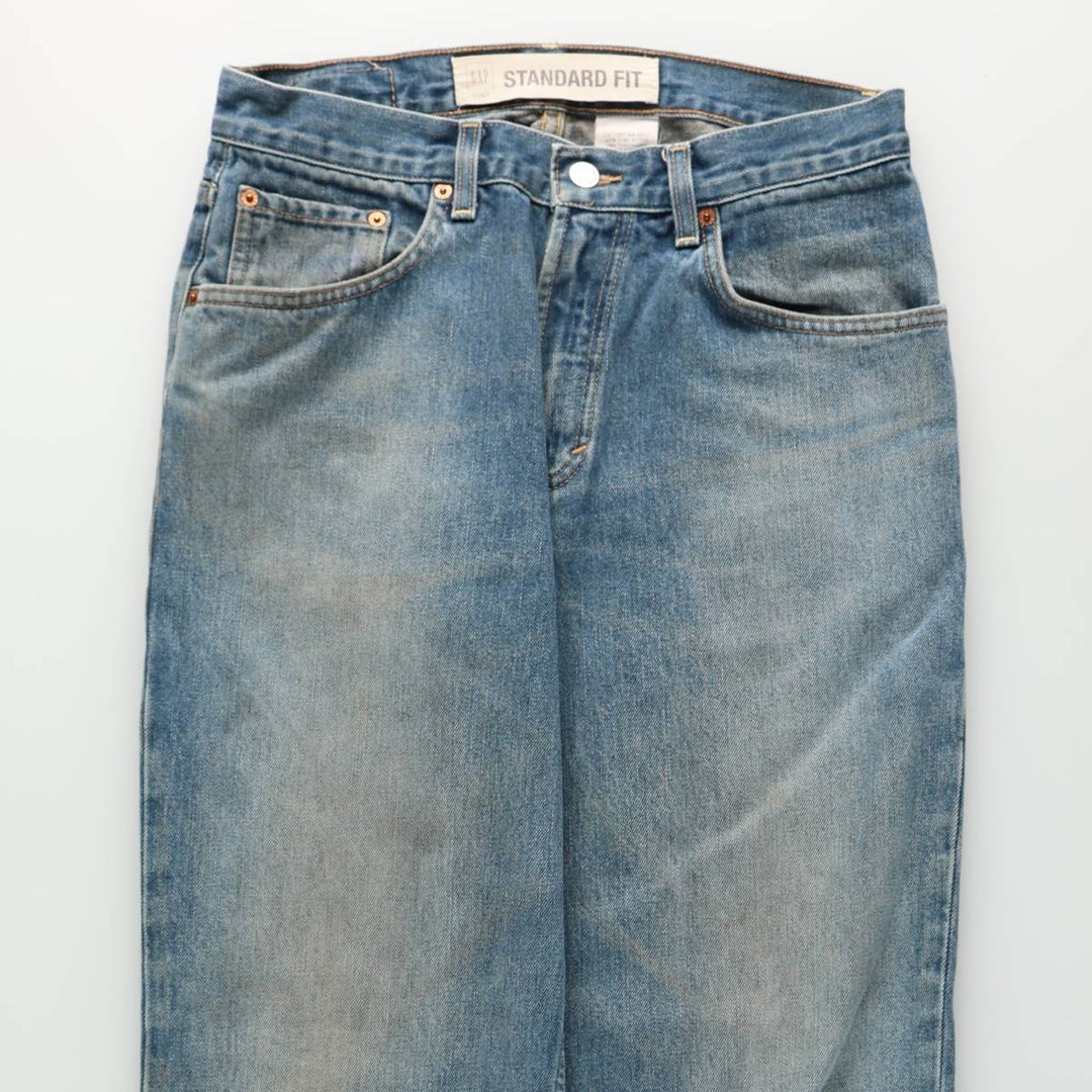 GAP STANDARD FIT Tapered Denim Pants, Men's W30 (approx.) cotton blue type Vintage Second Hand