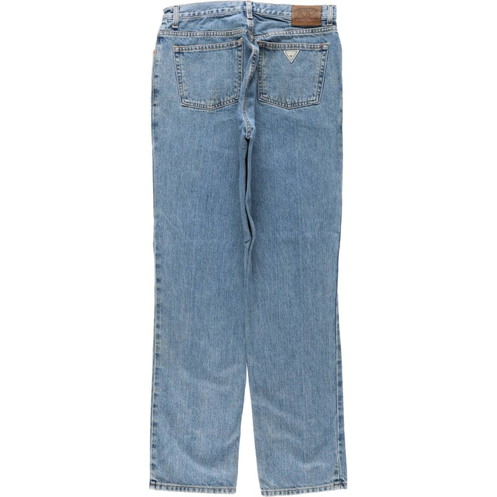 Guess Jeans Classic Fit Straight Leg Tapered Denim Pants, Men's Size W32 (approx.) cotton blue type Vintage Second Hand
