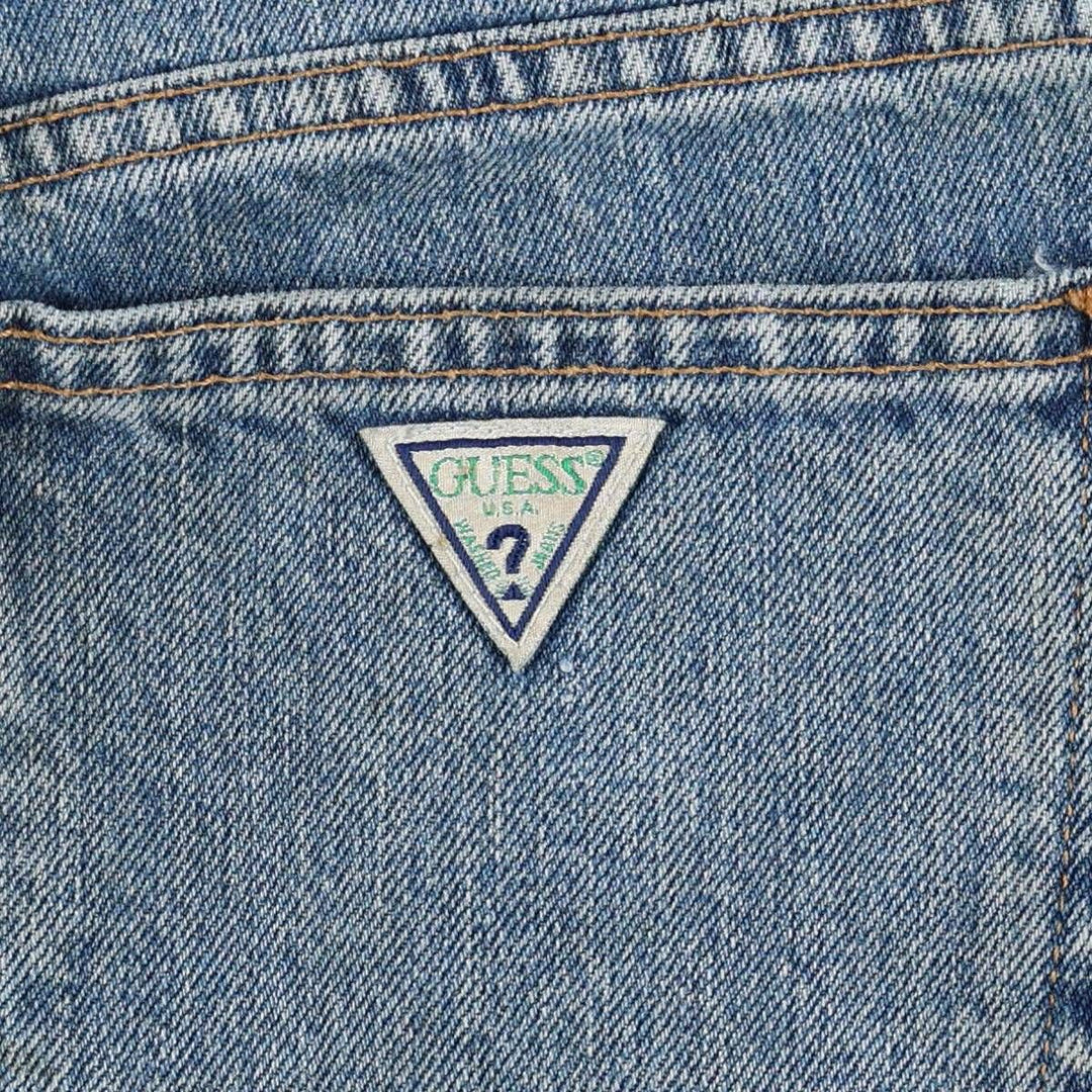 Guess Jeans Classic Fit Straight Leg Tapered Denim Pants, Men's Size W32 (approx.) cotton blue type Vintage Second Hand
