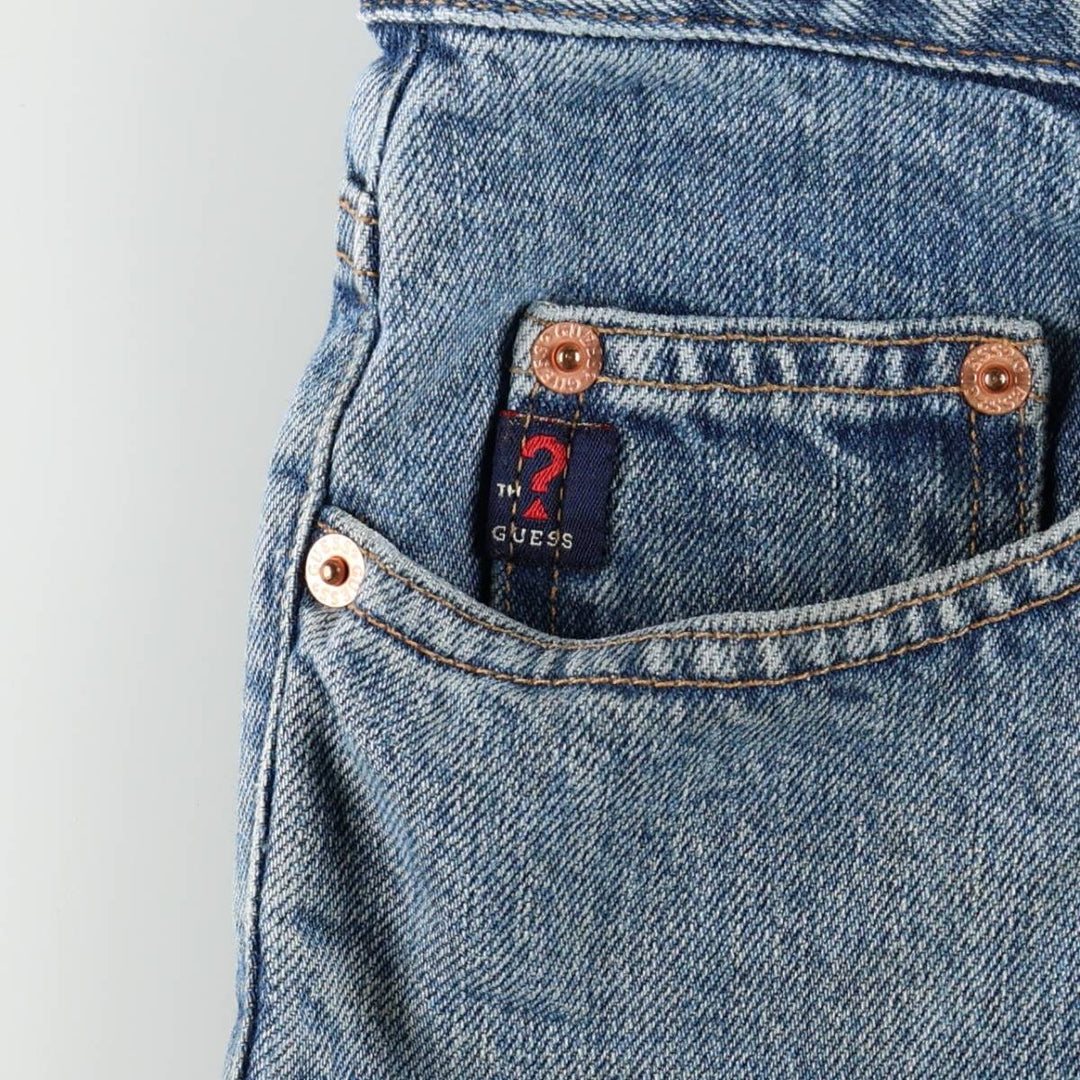Guess Jeans Classic Fit Straight Leg Tapered Denim Pants, Men's Size W32 (approx.) cotton blue type Vintage Second Hand