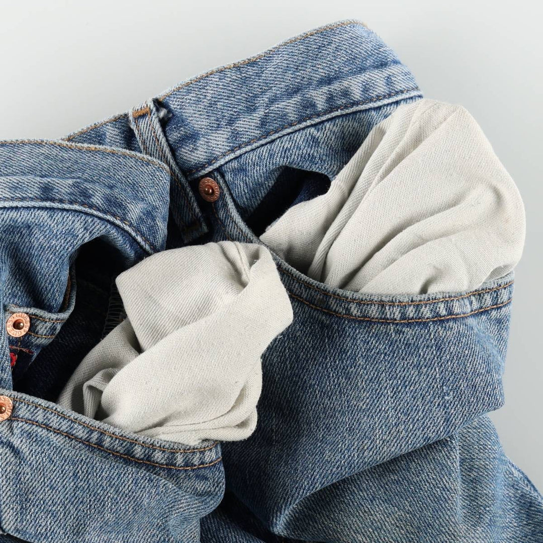 Guess Jeans Classic Fit Straight Leg Tapered Denim Pants, Men's Size W32 (approx.) cotton blue type Vintage Second Hand