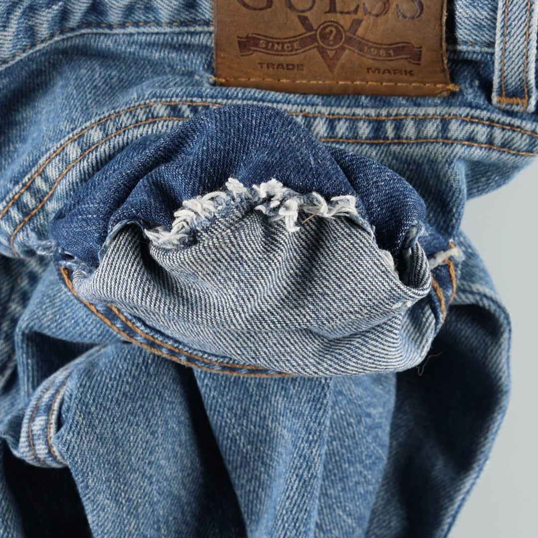 Guess Jeans Classic Fit Straight Leg Tapered Denim Pants, Men's Size W32 (approx.) cotton blue type Vintage Second Hand