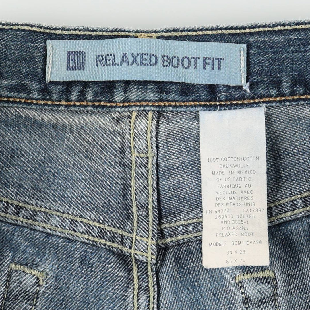GAP Relaxed Boot Fit Bootcut Denim Pants, Men's Size W34 (approx.) cotton blue type Vintage Second Hand