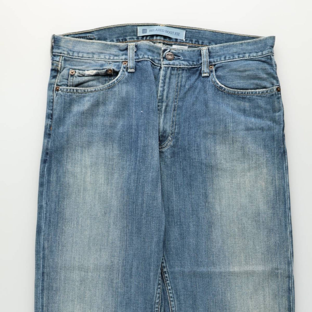 GAP Relaxed Boot Fit Bootcut Denim Pants, Men's Size W34 (approx.) cotton blue type Vintage Second Hand