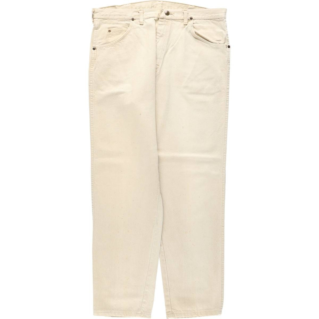 80s-90'S Wrangler Tapered Denim Pants, Made in USA, Men's Size W36 (approx.), Vintage cotton Beige type Vintage Second Hand