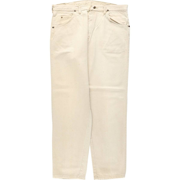 80s-90'S Wrangler Tapered Denim Pants, Made in USA, Men's Size W36 (approx.), Vintage cotton Beige type Vintage Second Hand