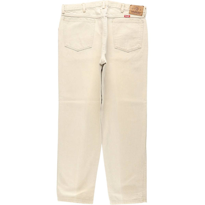 80s-90'S Wrangler Tapered Denim Pants, Made in USA, Men's Size W36 (approx.), Vintage cotton Beige type Vintage Second Hand