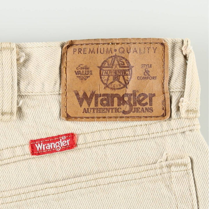 80s-90'S Wrangler Tapered Denim Pants, Made in USA, Men's Size W36 (approx.), Vintage cotton Beige type Vintage Second Hand