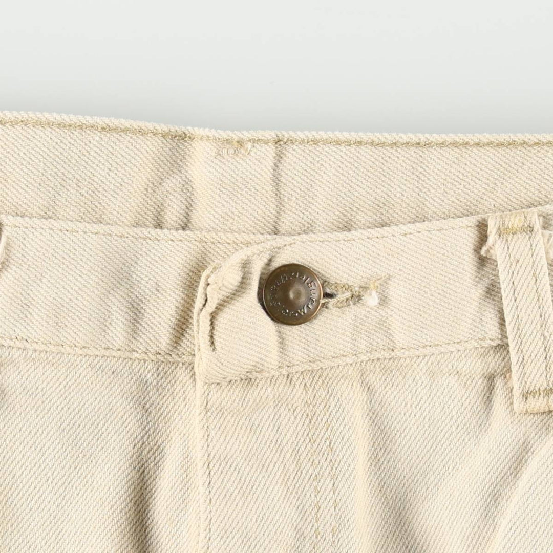 80s-90'S Wrangler Tapered Denim Pants, Made in USA, Men's Size W36 (approx.), Vintage cotton Beige type Vintage Second Hand