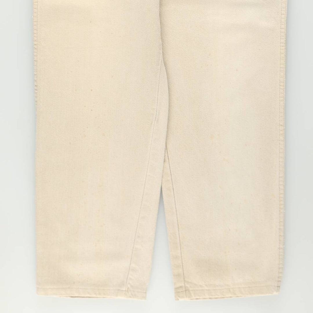 80s-90'S Wrangler Tapered Denim Pants, Made in USA, Men's Size W36 (approx.), Vintage cotton Beige type Vintage Second Hand
