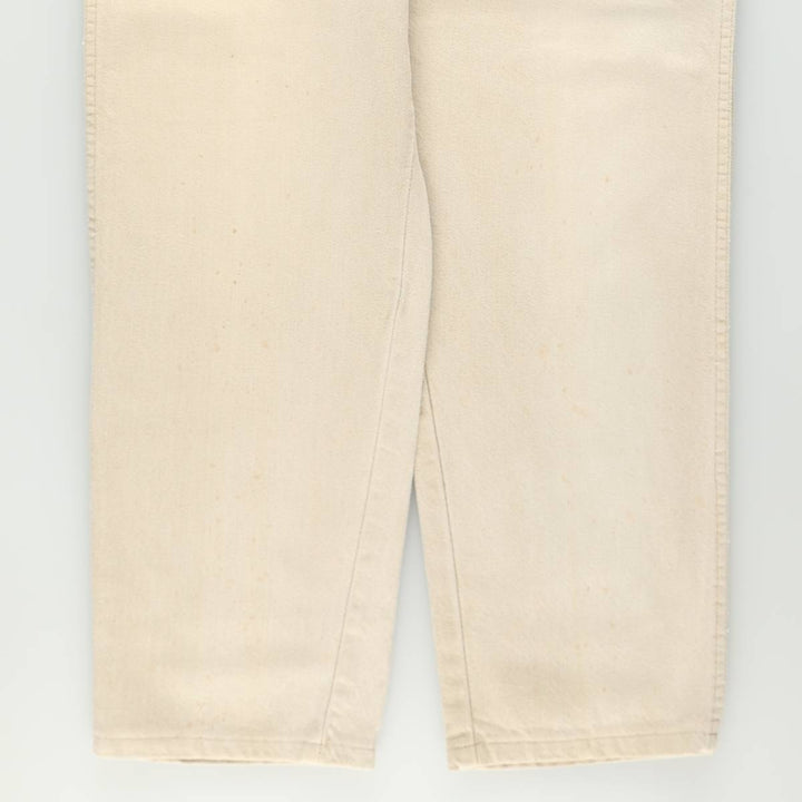 80s-90'S Wrangler Tapered Denim Pants, Made in USA, Men's Size W36 (approx.), Vintage cotton Beige type Vintage Second Hand