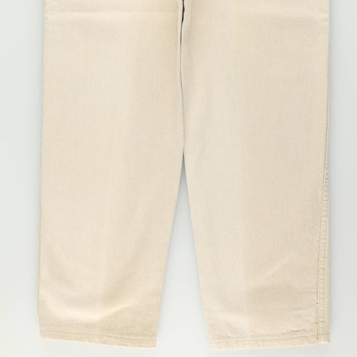 80s-90'S Wrangler Tapered Denim Pants, Made in USA, Men's Size W36 (approx.), Vintage cotton Beige type Vintage Second Hand