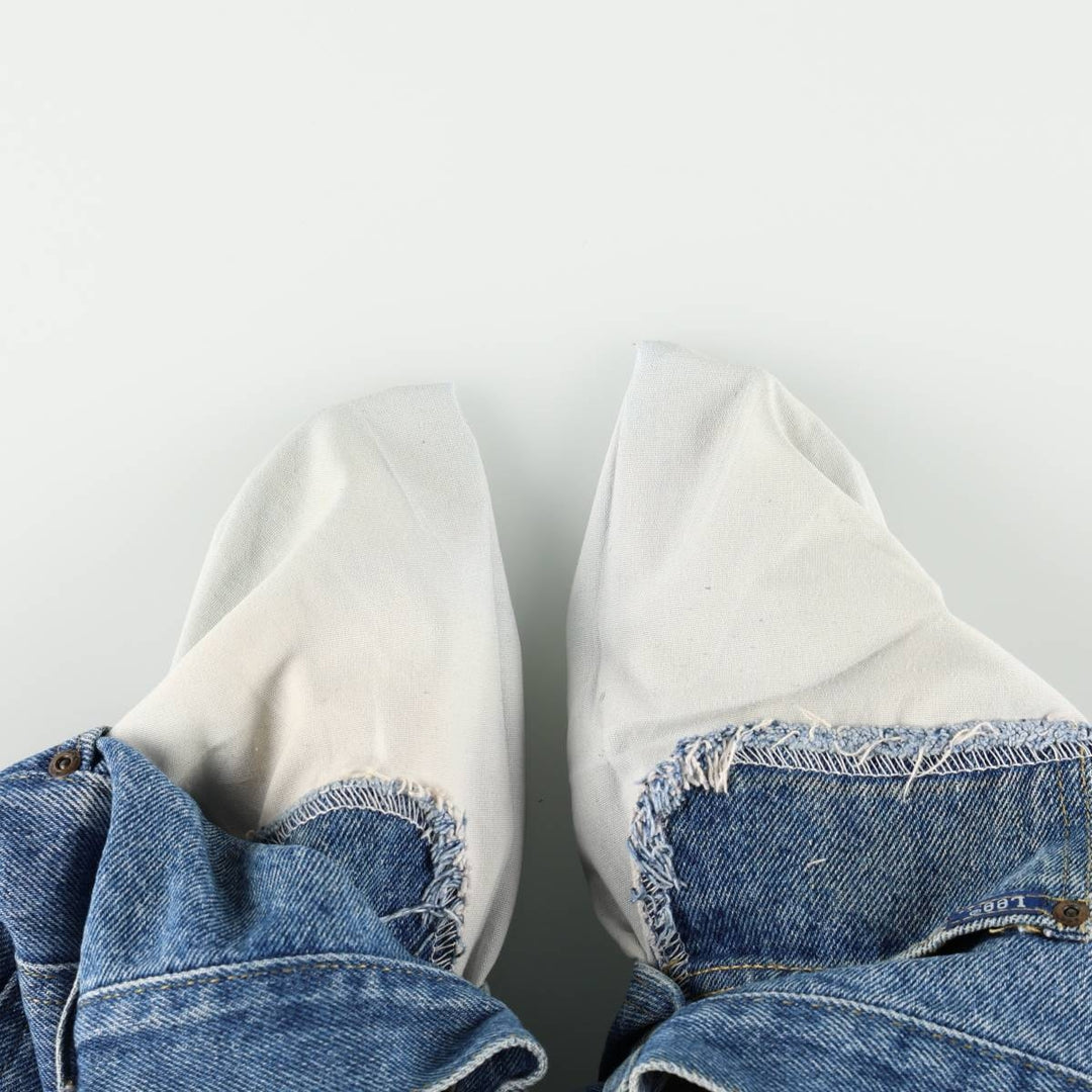 Lee Tapered Denim Pants, Made in USA, Men's Size W33 (approx.) cotton blue type Vintage Second Hand