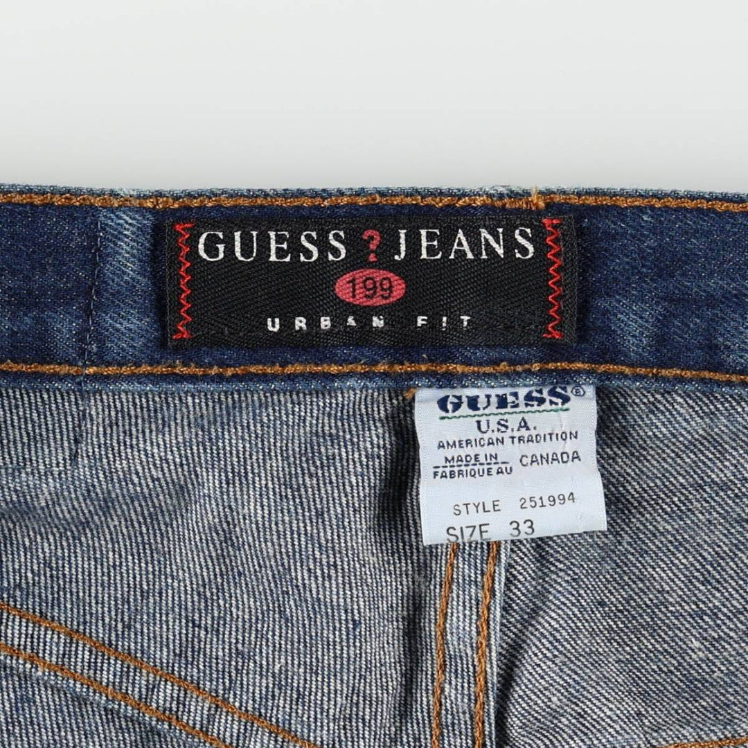 Guess JEANS URBAN FIT Tapered Denim Pants, Made in Canada, Men's W34 (approx.) cotton blue type Vintage Second Hand