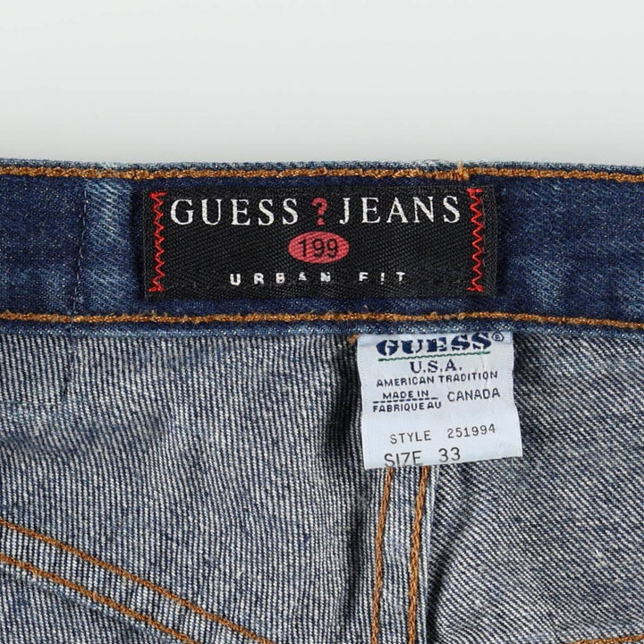 Guess JEANS URBAN FIT Tapered Denim Pants, Made in Canada, Men's W34 (approx.) cotton blue type Vintage Second Hand